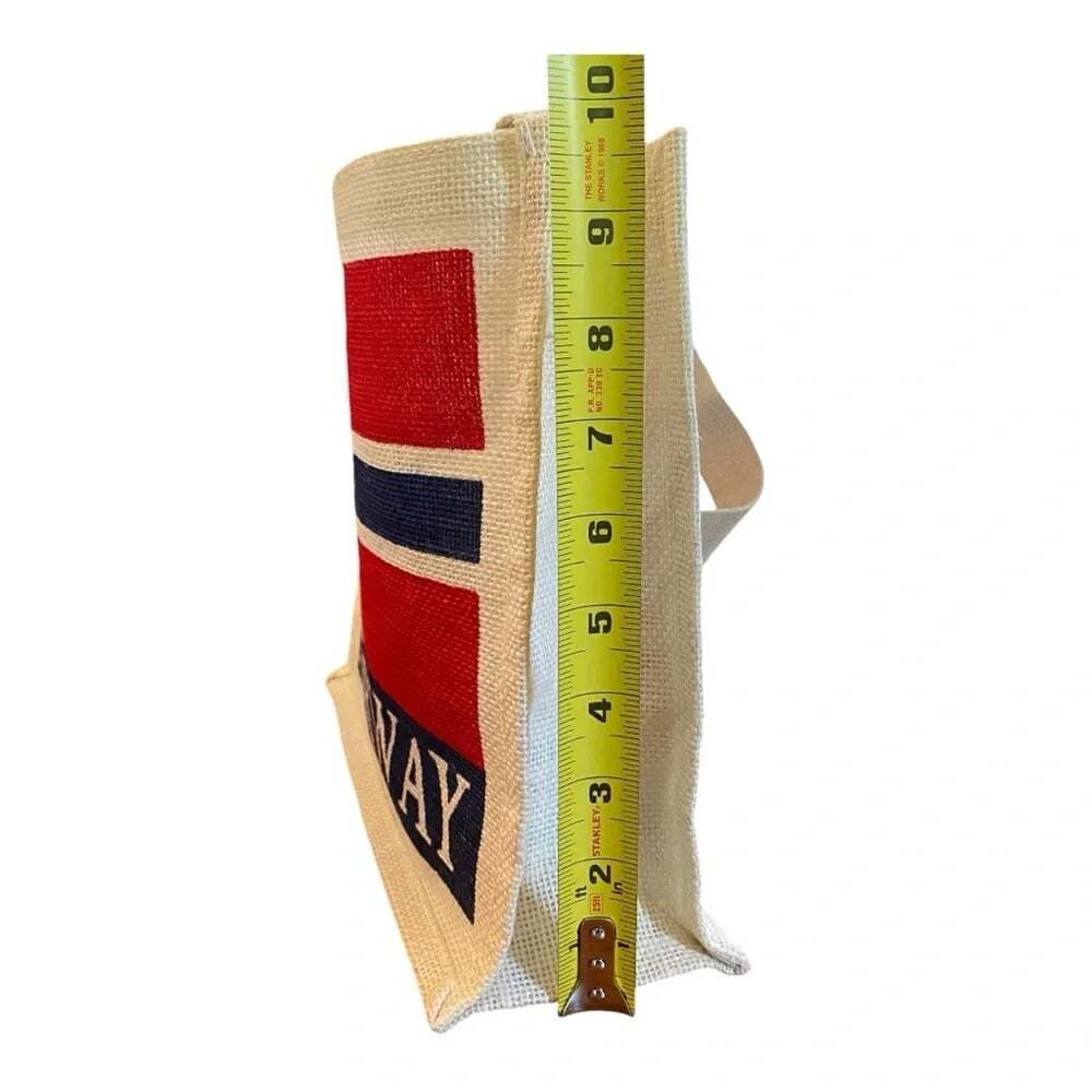 Norway ๐ณ๐ด Woven Burlap Tote Bag - Picture 2 of 15
